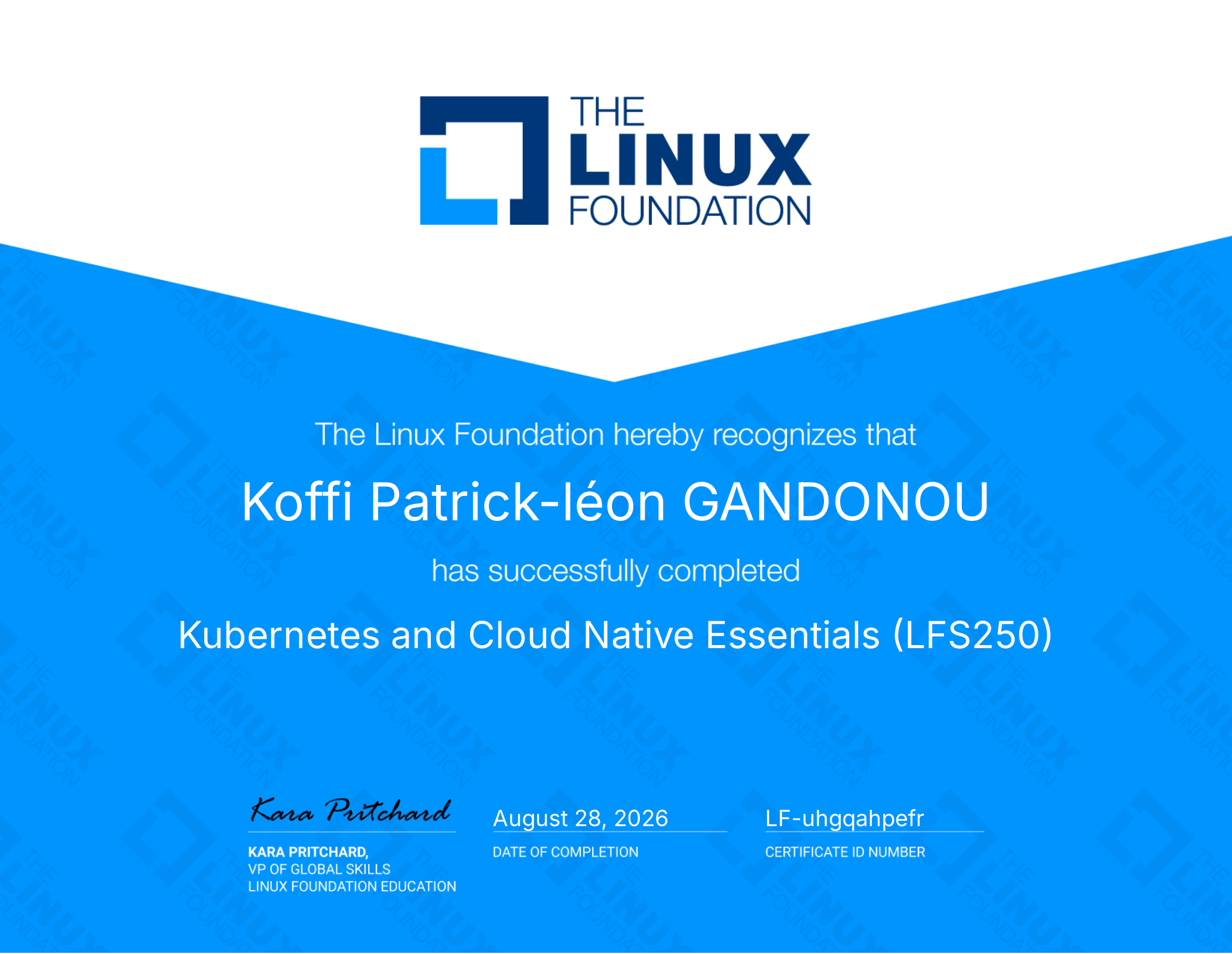 Certificat Kubernetes and Cloud Native Essentials (LFS250)