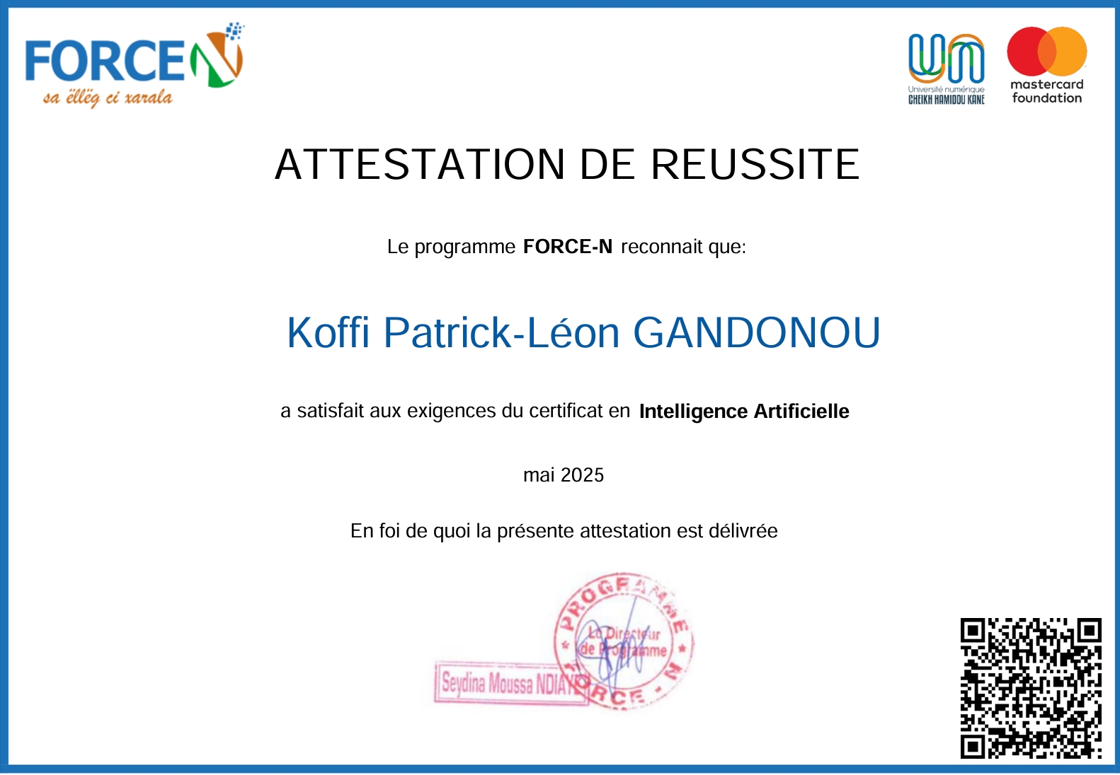 Certificate IA